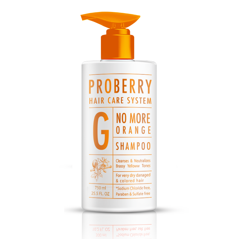 Hair shampoo to wash and neutralize the orange tint
