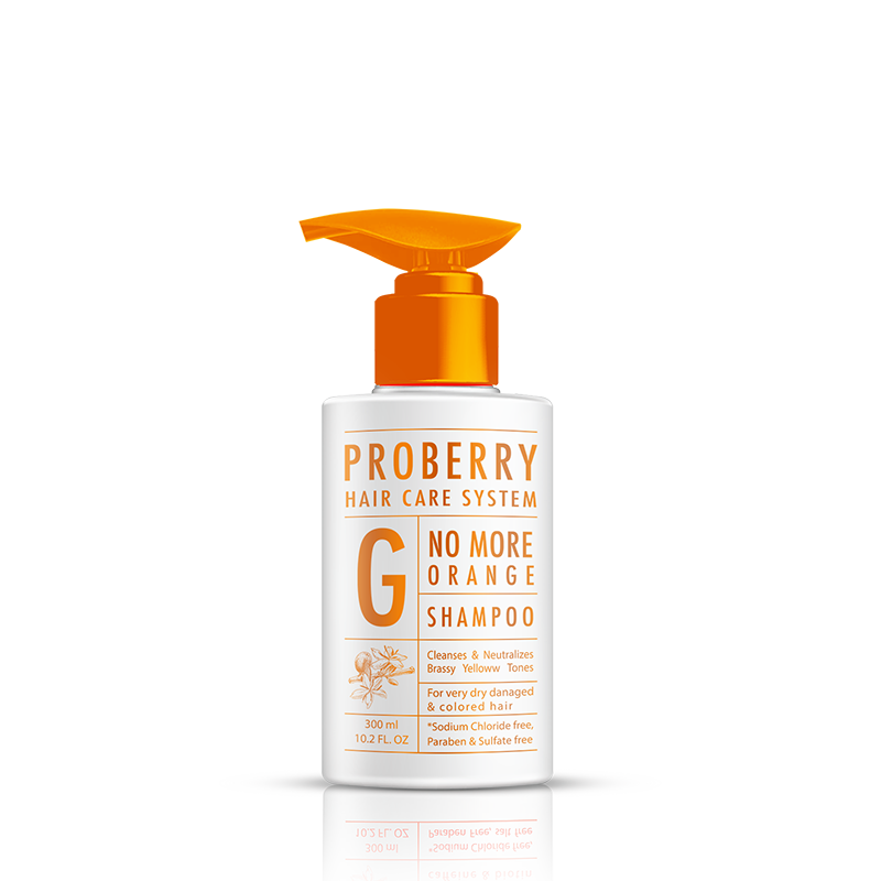 Hair shampoo to wash and neutralize the orange tint